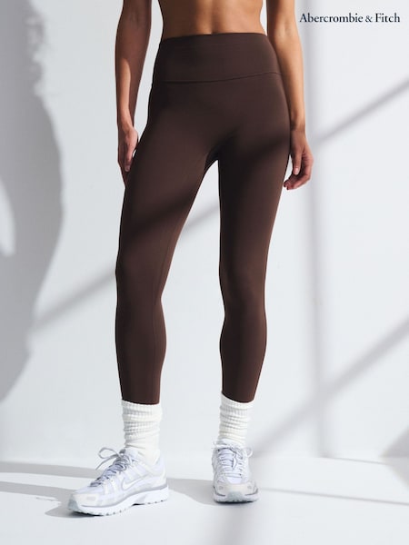 YPB Abercrombie & Fitch Tan Brown Studio FLEX 7/8-Length Leggings (Y30284) | £49