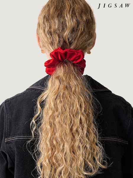 Jigsaw Red Satin Scrunchie (Y30317) | £15