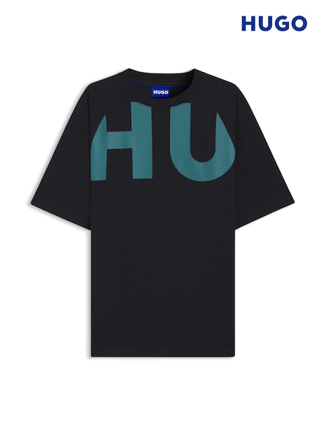 HUGO Black Large Logo Printed T-Shirt (Y30344) | £69