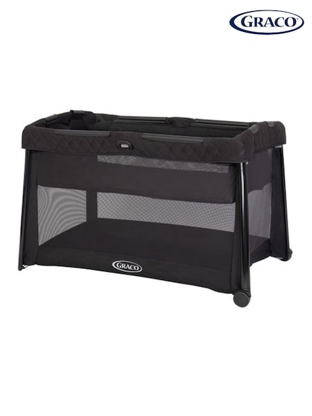 Graco Midnight FoldLite LX Travel Cot with Bassinet (Y30377) | £80