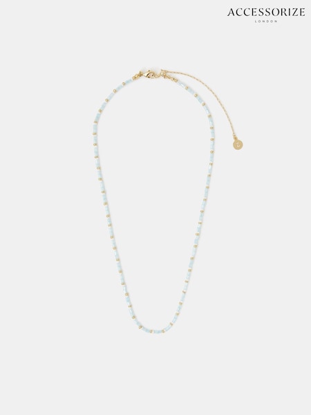 Accessorize Gold Tone 14ct Plated Bead Necklace (Y30448) | £20