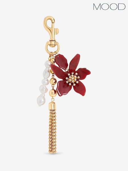 Mood Gold Plated Floral Bag Charm (Y30492) | £17