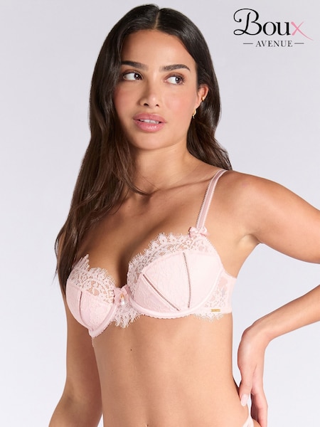 Pink Lillian Lace Balconette Bra (Y30635) | £38