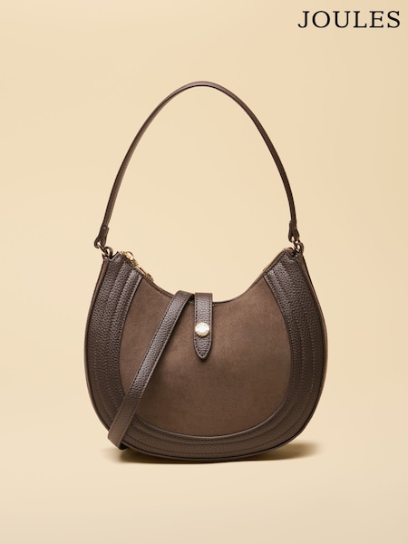 Chocolate Brown - Joules Crossbody Saddle Bag