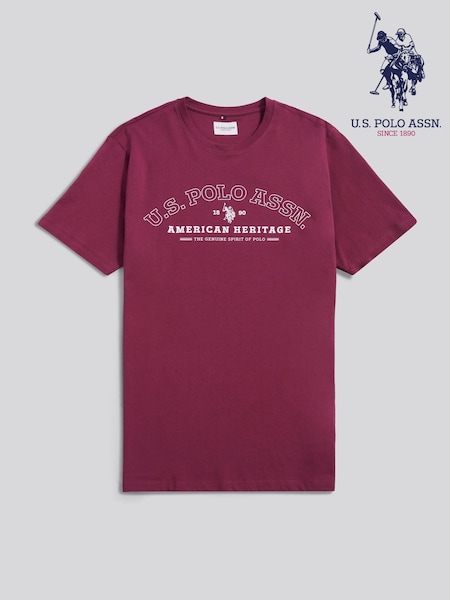 U.S. Polo Assn Purple Heritage Graphic T-Shirt (Y30866) | £28