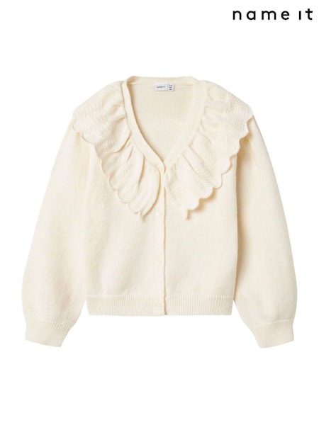Name It White Frill Collar Cardigan (Y30876) | £29