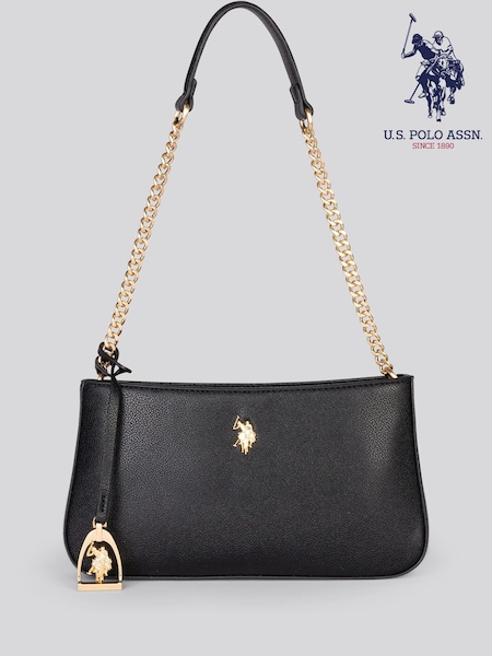U.S. Polo Assn. Black Jones S. Hobo with Chain PU Bag (Y30992) | £70