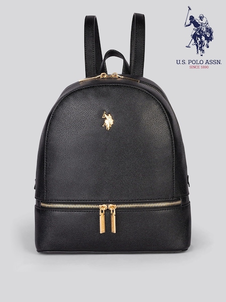 U.S. Polo Assn. Black Jones Backpack PU Bag (Y31106) | £80