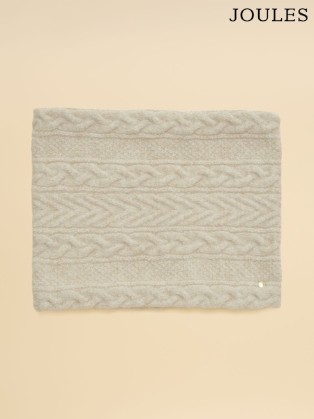 Oatmeal - Joules Cable Cosy Lined Snood