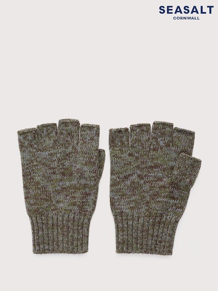 Seasalt Cornwall Green Neot Fingerless Gloves (Y31325) | £36