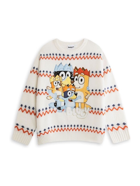 Vanilla Underground Brown Bluey Character Christmas Jumper (Y31398) | £46