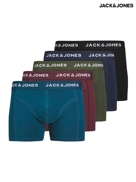 JACK & JONES Blue 5 Pack Boxers (Y31417) | £30