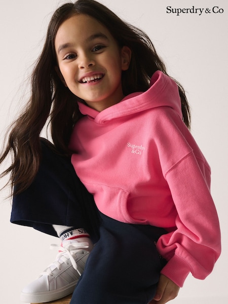 Pink/Blue - Superdry Sweat Top & Joggers Set