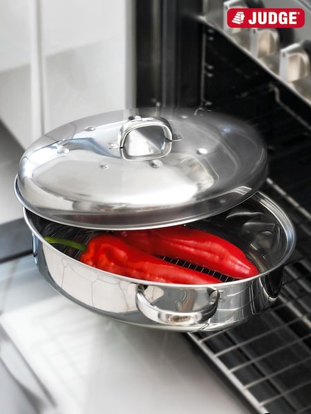 Judge Speciality Cookware, Oval Roaster with Rack (Y31626) | £45