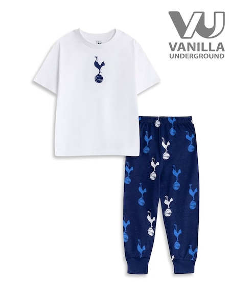 Vanilla Underground White Tottenham Hotspur Short Sleeve Long Leg Pyjamas Set (Y31760) | £17