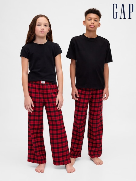 Gap Red/Black Check Matching Family Flannel Pyjama Bottoms (5-13yrs) (Y31833) | £18