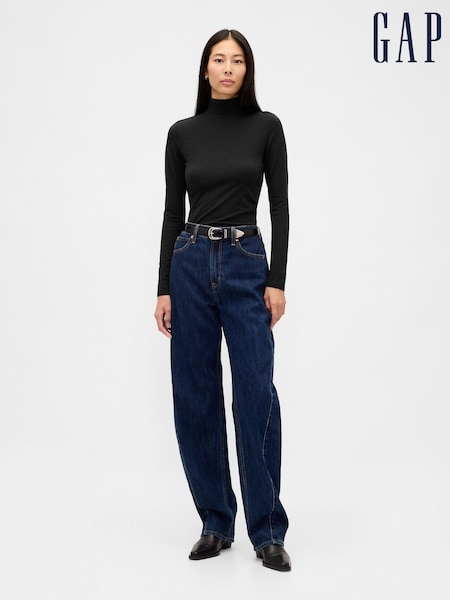 Gap Black Featherweight Turtle Neck T-Shirt (Y31844) | £18
