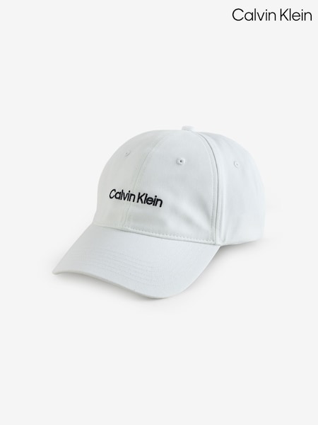 Calvin Klein White Twill Logo Cap (Y31902) | £40