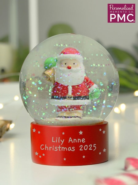 Personalised Message Santa Snow Globe by PMC (Y32012) | £18