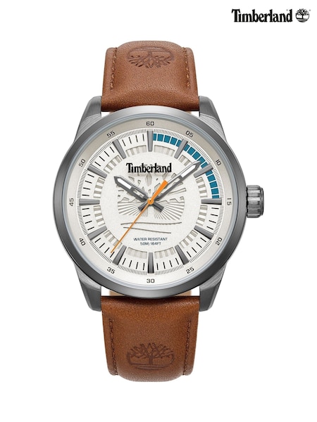 Timberland Brown Lanigan Danish Leather Strap Watch 5ATM (Y32036) | £140
