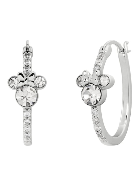 Peers Hardy Minnie Mouse Silver Plated Stone Set Hoop Earrings (Y32061) | £25