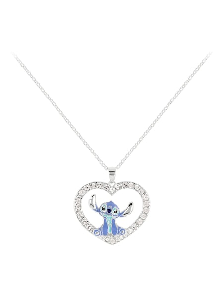 Peers Hardy Silver Tone Stitch Stone Set Heart Necklace (Y32066) | £20