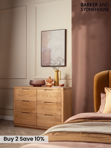 Barker and Stonehouse Natural Olav 6 Drawer Chest (Y32088) | £925