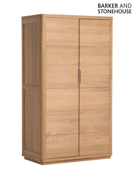 Barker and Stonehouse Natural Olav Oak 2 Door Wardrobe (Y32115) | £1,345