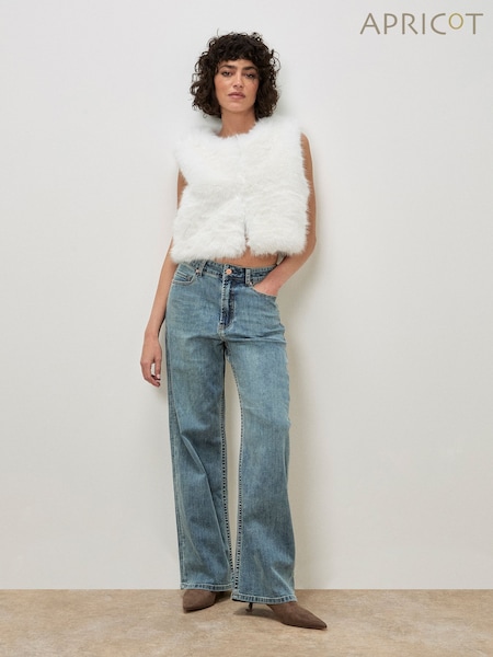 Apricot Blue Elisa Wide Leg Straight Jeans (Y32174) | £55