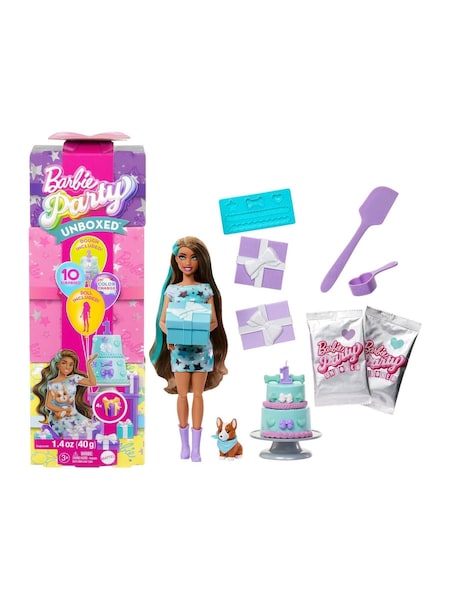 Mattel Games Barbie Party Unboxed Birthday Pet Doll (Y32539) | £27