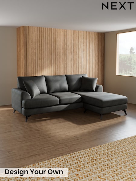 Monza Faux Leather Easy Clean/Dark Grey - Parker