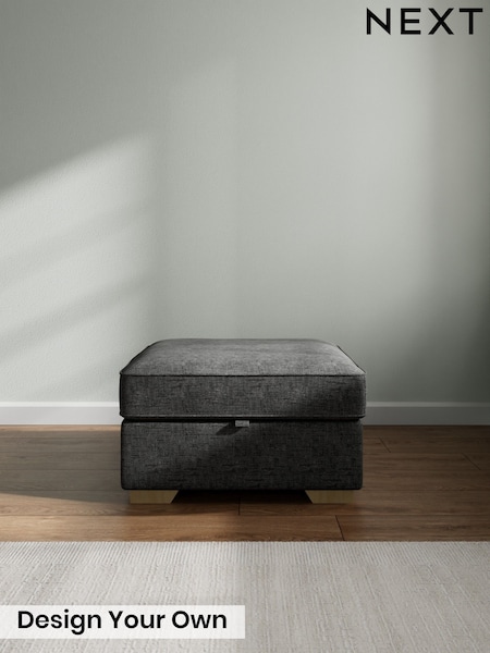 Boucle Weave Easy Clean/Charcoal Grey - Stamford Highback