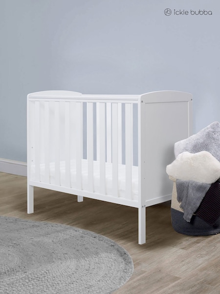 Ickle Bubba White Coleby Mini Cot Bed and Fibre Mattress (Y32941) | £210