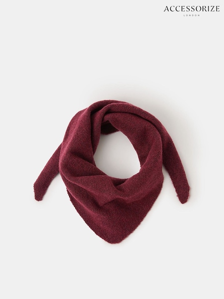 Accessorize Red Plain Knitted Neckerchief (Y33118) | £18