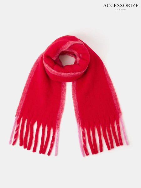 Accessorize Red Supersoft Two Tone Scarf (Y33202) | £26