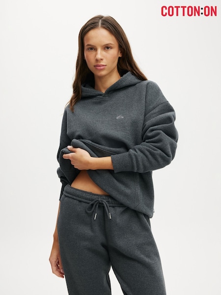 Cotton On Grey Plush Premium Graphic Hoodie (Y33359) | £35