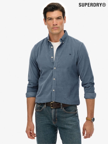 Superdry Blue Classic Needle Cord Shirt (Y33361) | £45