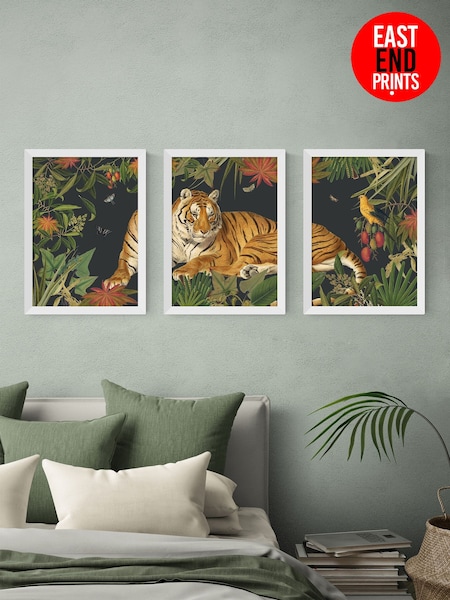 East End Prints Set of 3 White Tiger Wall Arts Prints by Natural History Museum (Y33484) | £180 - £255
