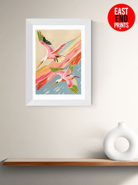 East End Prints White Roseate Spoonbills Wall Art Print by 83 Oranges (Y33522) | £50 - £130