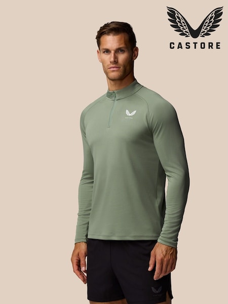 Castore Green Adapt Training 1/4 Zip Top (Y33762) | £42