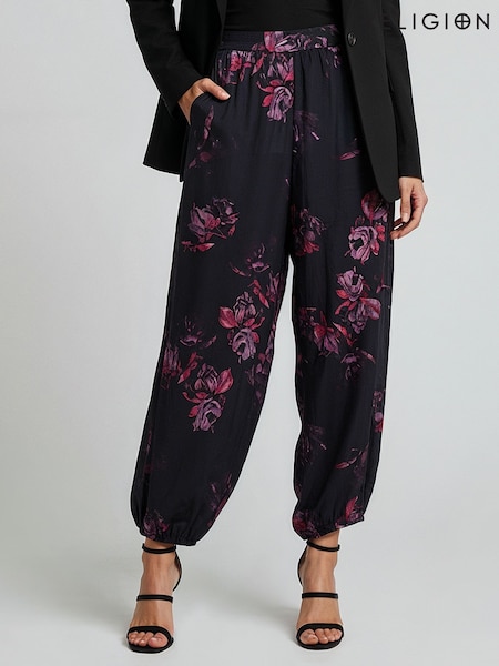 Religion Black Helena Balloon Pants With Fitted Waistband And Elasticated Cuffs (Y34363) | £55