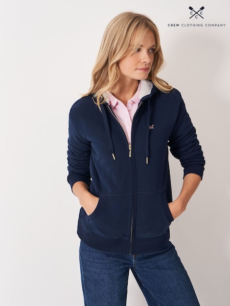 Blue Borg Lined Zip Through Hoodie (Y34520) | £65