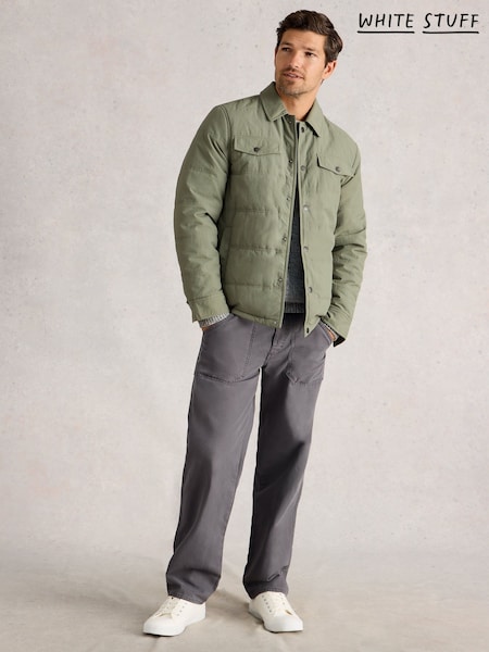 White Stuff Green Padded Shacket (Y34580) | £110