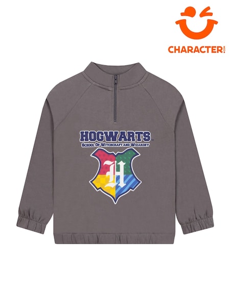 Character Grey Harry Potter Hogwarts Zip Up Sweatshirt (Y34586) | £20