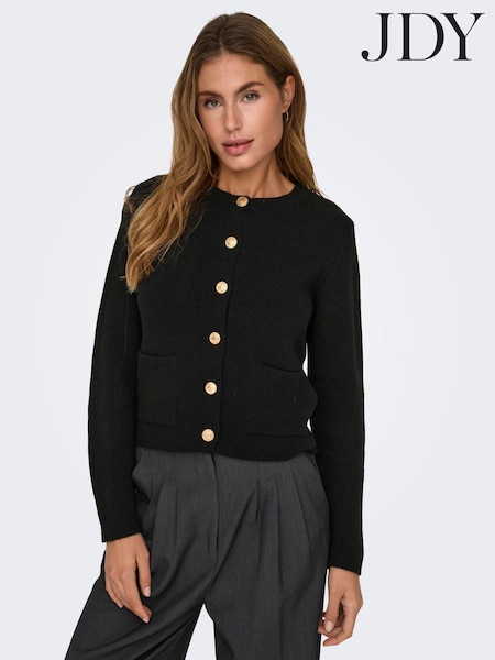 JDY Black Buttoned Long Sleeve Cardigan (Y34697) | £45