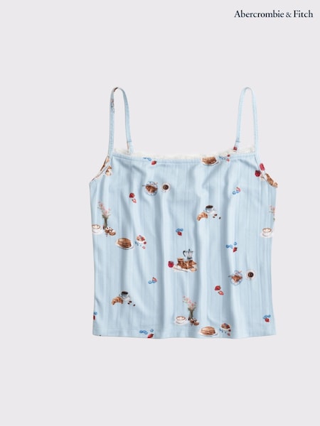 Abercrombie & Fitch Grey Pointelle Strappy Cami Pyjama Top (Y34927) | £22