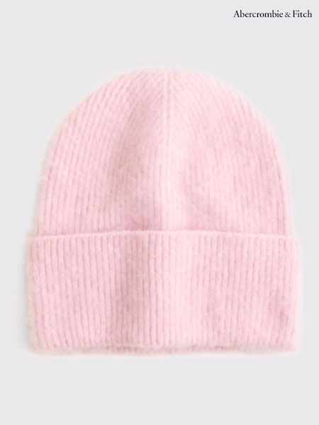 Abercrombie & Fitch Brown Fuzzy Beanie Hat (Y34941) | £25