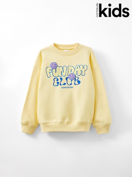 Cotton On Yellow Sammy Oversized Crew Sweatshirt (Y35015) | £19