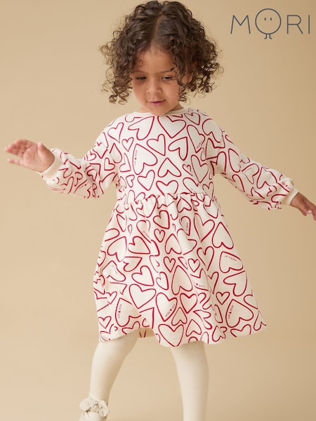 MORI Cream Supersoft Cord Dress (Y35028) | £34 - £36