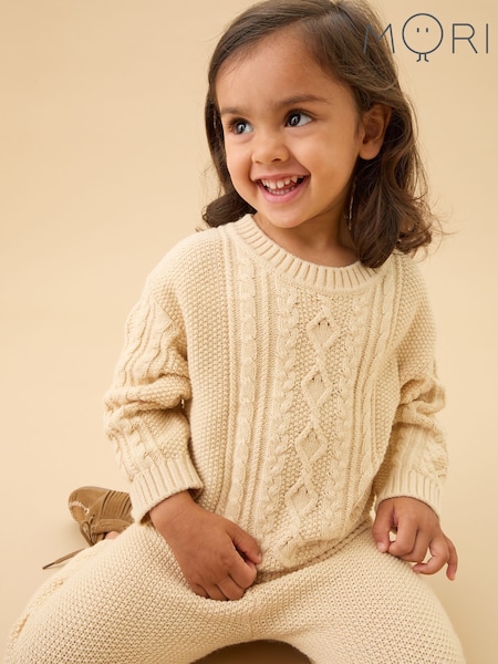 Mori Cream Chunky Knit Supersoft Jumper (Y35032) | £40 - £43